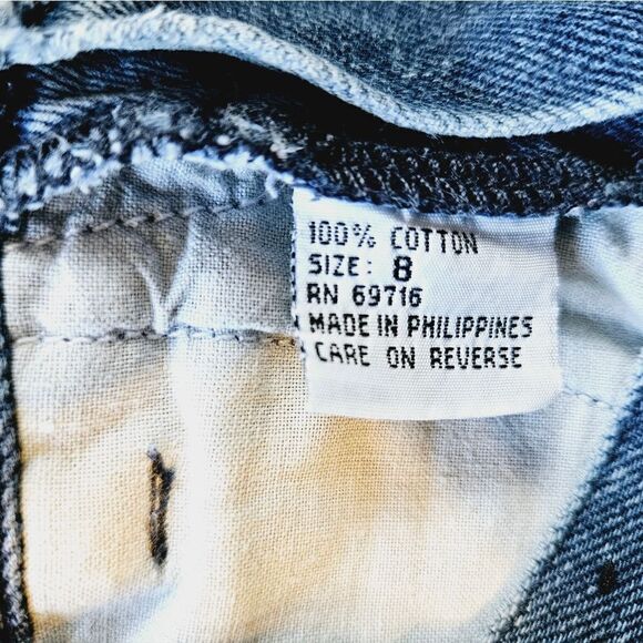 Vintage '80s Jordache Rigid Medium Wash Denim High Rise Pencil Mini Skirt 8 - Picture 6 of 6